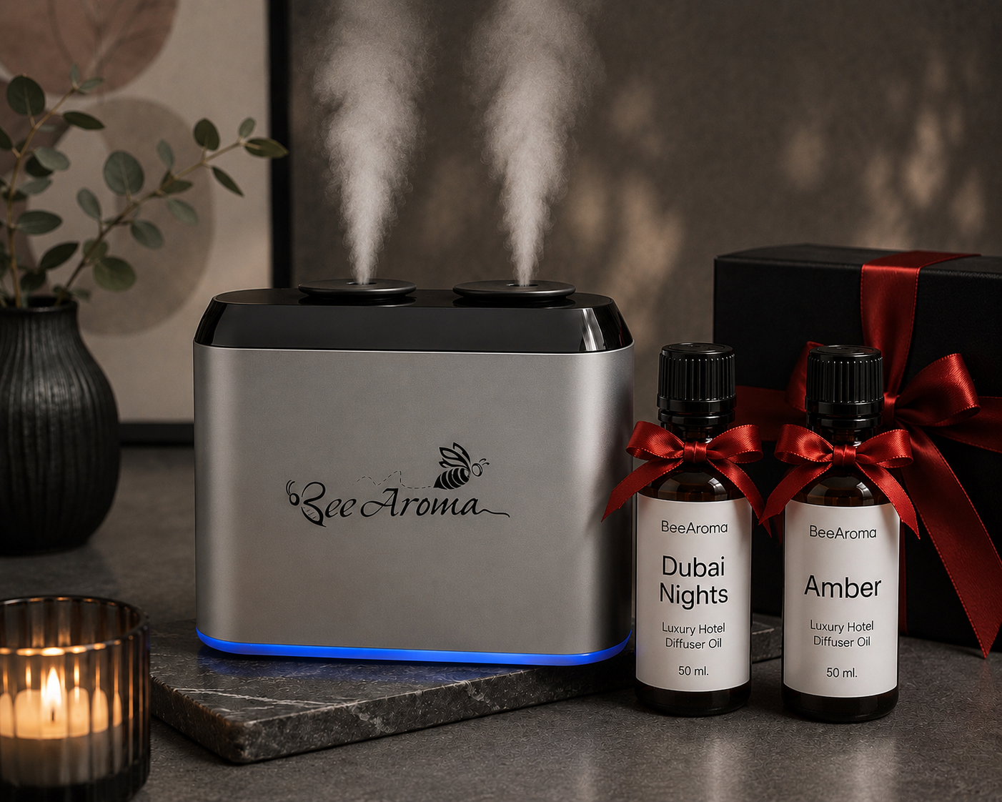 Խելացի դիֆուզոր Aura + ՆՎԵՐ 2 տարբեր 50 Մլ Եթերայուղ